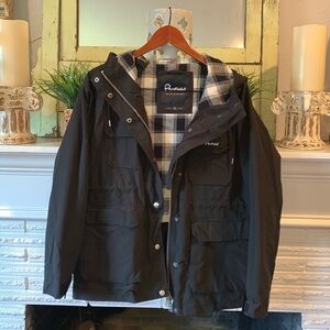 Penfield Icons Kasson Mountain Parka Outdoor Plaid Flannel Lined Hooded Size M